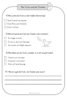 Vorschau - Arbeitsblätter - Fabel: Der Fuchs und die Trauben - Lesetext mit Aufgaben - Seite 2