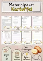 Vorschau - Arbeitsblätter - Kartoffel Arbeitsblätter mit Fragen + Lösungen Lesetext Wortspeicher didaktische Reserve - Deckblatt