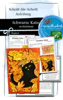 Vorschau - Mal- und Bastelvorlagen - Schwarze Katze im Laub: Schritt-für-Schritt Anleitung - Deckblatt