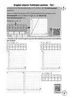 Vorschau - Arbeitsblätter - Lineare Funktionen: Graphen anhand der Wertetabelle - Seite 1