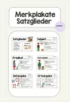 Vorschau - Präsentationen/Tafelbilder - Satzglieder Merkplakate Aushang - Deckblatt
