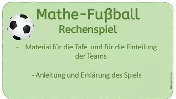 Vorschau - Spiele - Mathe-Fußball Rechenspiel für die Tafel - Seite 1
