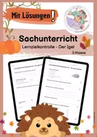 Vorschau - Arbeitsblätter - Lernzielkontrolle „Der Igel“ – Sachunterricht 3. Klasse | Arbeitsblatt + Lösung 🦔 🍂 - Deckblatt