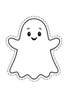 Vorschau - Mal- und Bastelvorlagen - Gespenster - Geister - Halloween - Schablonen - editierbare Datei - Seite 2
