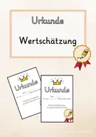 Vorschau - Bildkarten - Urkunde - Deckblatt