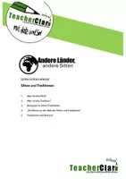 Vorschau - Arbeitsblätter - AndereLänderandereSitten-SittenundTraditionen - Deckblatt