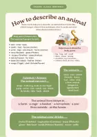 Vorschau - Arbeitsblätter - Describe an animal - Deckblatt