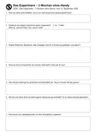 Vorschau - Arbeitsblätter - Arbeitsblatt zur DOK1 Dokumentation "3 Wochen ohne Handy" - Deckblatt