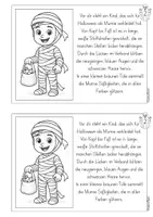 Vorschau - Arbeitsblätter - Lese-Ausmalbilder - Halloween Klasse 4 - Heft - Seite 3