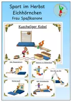 Vorschau - Spiele - Sport im Herbst Eichhörnchen Frau Spaßkanone #fitdurchdenwinter - Deckblatt