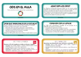 Vista previa - Tarjetas / Manipulativos - ODS en el aula - Docentes y opositores - página 1