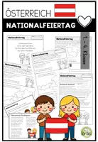 Vorschau - Arbeitsblätter - Nationalfeiertag - Österreich - Flagge/ Fahne - 26. Oktober - Deckblatt