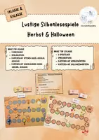 Vorschau - Spiele - SilbenlesespieleHerbst&Halloween - Deckblatt