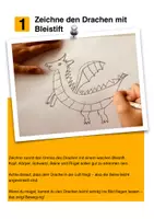 Vorschau - Arbeitsblätter - Materialpaket: Kunst im Herbst : Drachen Farben und Bewegung in der Grundschule mit Franz Marc - Seite 1