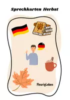 Vorschau - Aufgabenkarten - Sprechkarten Deutsch: der Herbst - Deckblatt