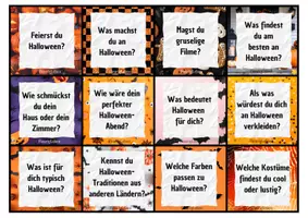 Vorschau - Aufgabenkarten - Sprechkarten Deutsch: Halloween - Seite 1