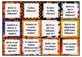 Voorbeeld - Spreekvaardigheid kaartjes Frans: Halloween - Pagina 1