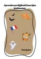 Voorbeeld - Spreekvaardigheid kaartjes Frans: Halloween - Voorblad