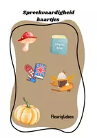 Voorbeeld - Spreekvaardigheid kaartjes Engels: Autumn - Voorblad