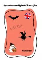 Voorbeeld - Spreekvaardigheid kaartjes Engels: Halloween - Voorblad