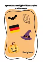 Voorbeeld - Spreekvaardigheid kaartjes Duits: Halloween - Voorblad