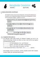 Vorschau - Arbeitsblätter - Satzglieder-Detektive – Geheime Botschaften entschlüsseln - Seite 1