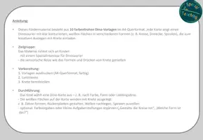 Vorschau - Fördermaterial/Inklusion - Knetvorlagen: Spezialinteresse - Dinosaurier - Seite 1