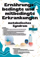 Vorschau - Arbeitsblätter - Ernährungsbedingte und -mitbedingte Erkrankungen - metabolisches Syndrom - Deckblatt