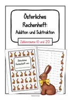 Vorschau - Arbeitsblätter - Österliches Rechenheft: Addition und Subtraktion in den Zahlenräumen 10 und 20 - Deckblatt
