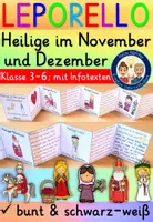 Vorschau - Mal- und Bastelvorlagen - Heilige im November und Dezember Klasse 3-6 FALTHEFT - Deckblatt