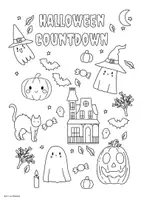 Vorschau - Mal- und Bastelvorlagen - Halloween Countdown | Halloween Basteln & Malen | Feier - Seite 3