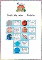 Vorschau - Anderer Materialtyp - Planets & Solar System: Infokarten / Wissenskartei (CLIL & Leseverstehen) - Englisch - Kl. 3/4 - Deckblatt