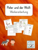 Vorschau - Arbeitsblätter - Peter und der Wolf: Arbeitsblätter mit Lösungen - Deckblatt