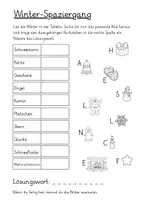 Vorschau - Arbeitsblätter - Lese-Spaziergang (Winter & Weihnachten) - Seite 1