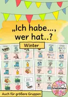 Vorschau - Spiele - Ich habe, wer hat, Winter, Spiel, Wortschatz - Deckblatt