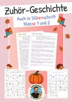 Vorschau - Arbeitsblätter - Zuhörgeschichte Herbst - Klassenstufe 1 und 2 - Deckblatt