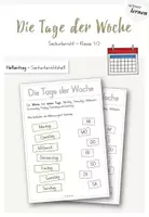 Vorschau - Arbeitsblätter - Die Woche - Sachunterricht GS 1 - Deckblatt