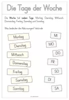 Vorschau - Arbeitsblätter - Die Woche - Sachunterricht GS 1 - Seite 3