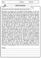 Vorschau - Arbeitsblätter - Kekse backen Arbeitsblätter mit Fragen + Lösungen Deutsch DaZ AB - Seite 1