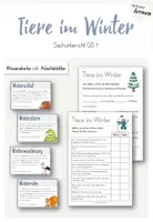 Vorschau - Arbeitsblätter - Tiere im Winter - Sachunterricht GS 1 - Deckblatt