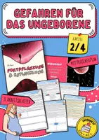 Vorschau - Arbeitsblätter - Gefahren für das Ungeborene (Biologie / Fortpflanzung / Entwicklung / Alkohol / FASD / Rauchen / Drogen & Medikamente / Biologie) - Deckblatt