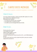 Aperçu - Apprentissages en autonomie - Les cartes défis méthode - Page de couverture