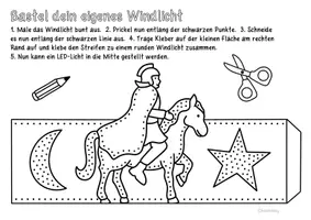 Vorschau - Arbeitsblätter - Sankt Martin Windlichter zum Prickeln & Basteln - Laternen Kunst im Herbst - Seite 1