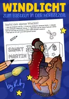 Vorschau - Arbeitsblätter - Sankt Martin Windlichter zum Prickeln & Basteln - Laternen Kunst im Herbst - Deckblatt