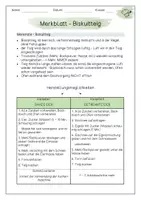 Vorschau - Merkblätter - Wiederholung Grundlagen "Mürbteig, Biskuitteig - Ernährung und Soziales 9 - Seite 1