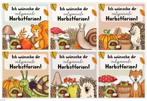 Vorschau - Bildkarten - Herbstferiengrüße / Feriengruß / Grußkärtchen für die Herbstferien - Seite 3