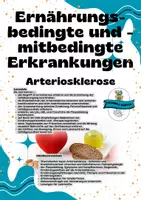 Vorschau - Arbeitsblätter - Ernährungsbedingte und -mitbedingte Erkrankungen Arteriosklerose - Deckblatt