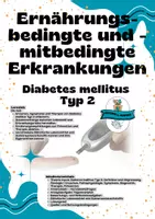 Vorschau - Arbeitsblätter - Ernährungsbedingte und -mitbedingte Erkrankungen Diabetes mellitus Typ 2 - Deckblatt