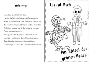 Vorschau - Arbeitsblätter - Halloween Logical-Heft: Das Rätsel der grünen Haare - Seite 1