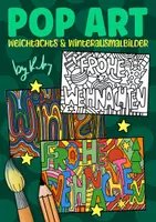 Vorschau - Mal- und Bastelvorlagen - Pop Art Ausmalbilder zum Weiter und Ausmalen ✍🏻❄️ für den Winter & Weihnachten - Deckblatt